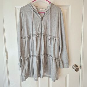 Promesa Gray Hooded Jacket